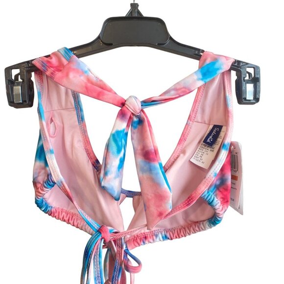 NWT Splendid Shirred Cutout Bikini Top, size Large - Picture 4 of 8